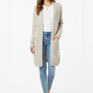 Express Women's Beige Cardigan Sweater Size L/G